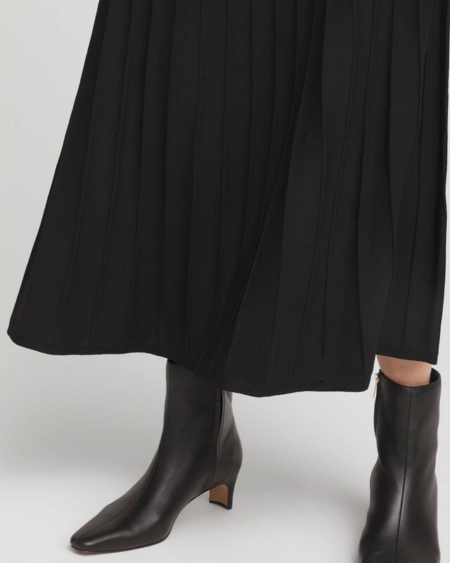 Pleated Knit Skirt - image 4
